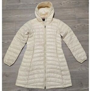 CB Sports Jacket Womens M 90% Down 10% Waterfowl Feathers Long Hooded Coat READ
